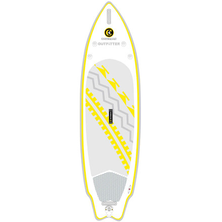 1011 Outfitter Stand Up Paddleboard-White/Yellow