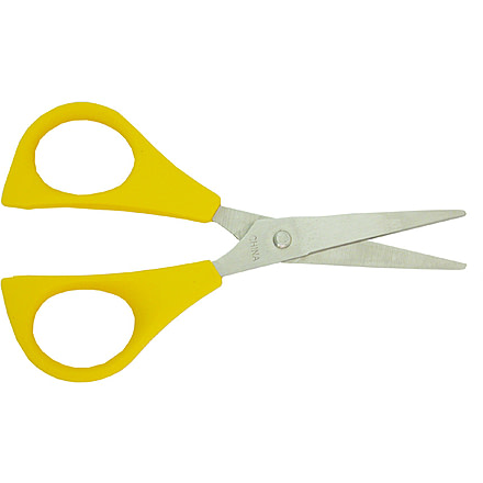 Calcutta Braid Scissors 4in Stainless Serrated Blades & Rubber Handles, CBSC-4