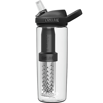 CamelBak eddy+ 20oz Bottle, filtered by LifeStraw, Clear, 2553101060