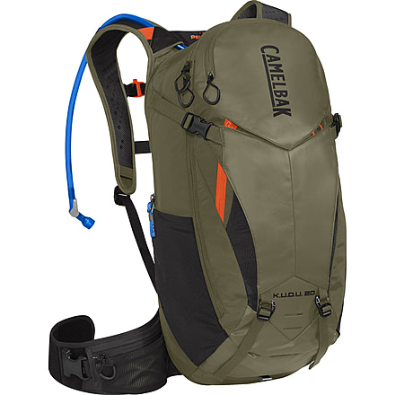 CamelBak Kudu Protector Backpack 20, Burnt Olive/Laser Orange, Small/Medium, 1473302082