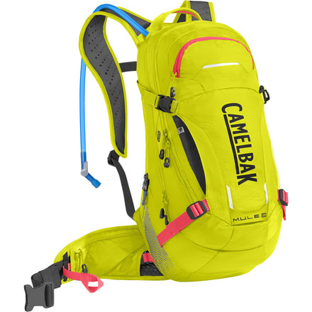CamelBak M.U.L.E LR 15 Hydration Pack, 12 L, Sulfur Springs/Fiery Coral, 1112701000