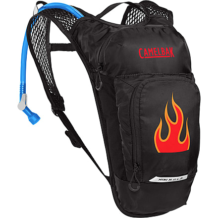 CamelBak Mini Mule Hydration Pack, Black/Flames, One Size, 2814002000