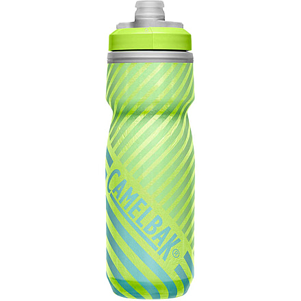 CamelBak Podium Chill Outdoor Bike Bottle, Lime/blue Stripe - 1874303062