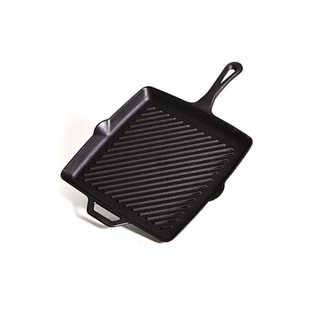 Camp Chef 11 Square Cast Iron Skillet With Ribs, Black SK11R