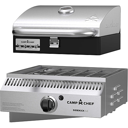 Camp Chef 14in Sidekick Sear w/ Stainless Steel Bbq Box, 14in, Silver/Black, PG14BB
