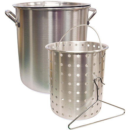 Camp Chef 24 Quart Aluminum Fry Pot &amp; Basket, Silver, DP24