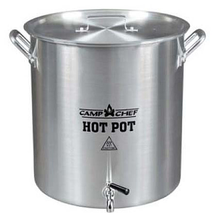 Camp Chef Aluminum Hot Water Pot, 32-quart, Black/Stainless, HWP32A