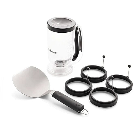 Camp Chef Breakfast Kit, 6 Pc Griddle Accessory, Stainless Steel, BFSET6