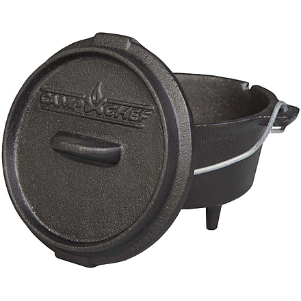 Camp Chef Seasoned Cast Iron Mini Dutch Oven, Black, 0.75qt, DO5