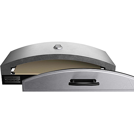 Camp Chef Italia Artisan Outdoor Pizza Oven Accessory w/ Door, Silver, 14x32in, PZ60D