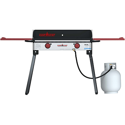 Camp Chef Pro 60X - 2 Burner Stove, Black and Red, PRO60X