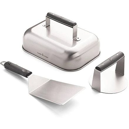 Camp Chef Smash Burger Kit, Stainless Steel, BGSET3