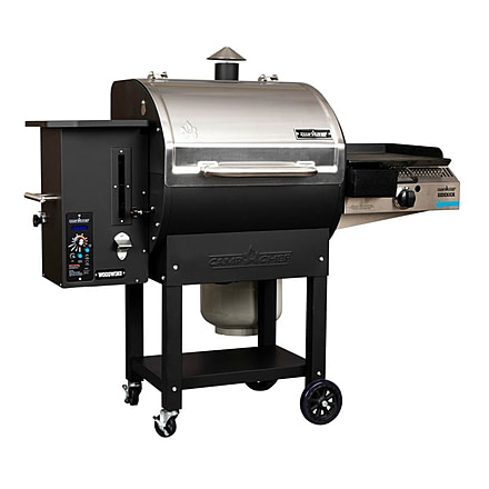 Camp Chef Woodwind Pellet Grill w/ Slide &amp; Grill With Sidekick, Black/Stainless PG24SGWWSK