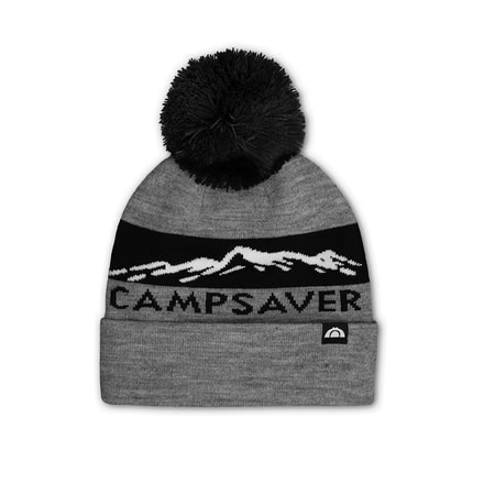 CampSaver Cuffed Mountain Beanie, Black/Gray, One Size, CS-BN003-OS
