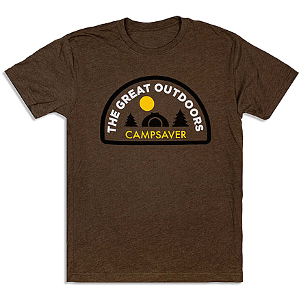 CampSaver Great Outdoors Logo T-Shirt, Esspresso, X-Small, GO-Logo-ESP -X-Small