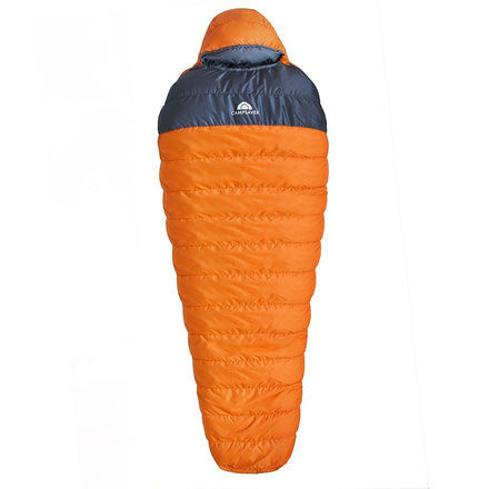 CampSaver Lightweight 20 Men's Sleeping Bag 650 Goose Down-Orange-Long