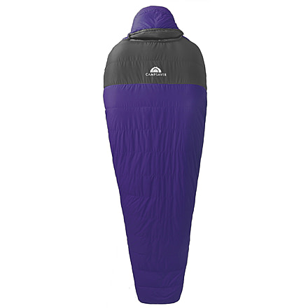CampSaver Lightweight 25 Womens Sleeping Bag (650 Goose Down)-Purple-Long