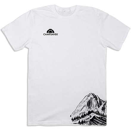 CampSaver Mountain Wrap T-Shirt, White, Large, CSMMT-WHT-Large