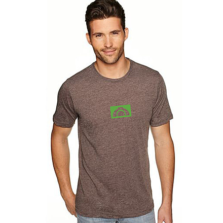 CampSaver Tri-Blend Crew T-shirt-Brown - Mens-Small