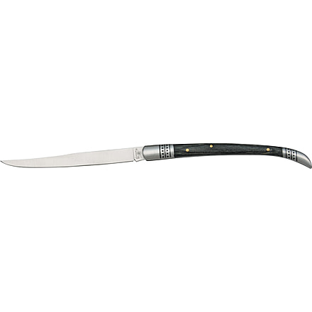 Cannon Spanish Style Folding Knife,Long Clip Blade, Black Pakkawood Handle CAN09