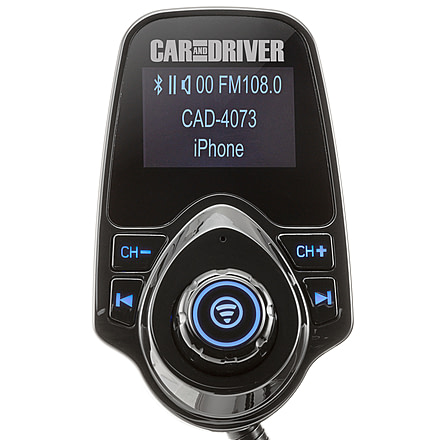 Car and Driver Bluetooth FM Transmitter with Dual USB Port, CAD-4073BK