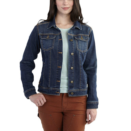 Carhartt Brewster DeniJacket for Womens, Timeworn Indigo, Extra Small/Regular 102037-485-REG-XS