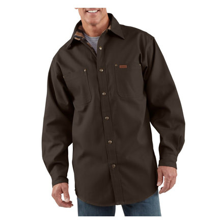Carhartt Canvas Shirt Jacket - Men's-Dark Brown-Large