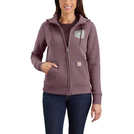 Carhartt Clarksburg Full Zip Grphc Hooded Swtshrt - Womens, Flint, Large, 104041-V06-REG-L