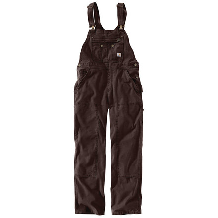 Carhartt Crawford Double Front Bib Overalls - Womens, Dark Brown, M-Tall 102438-201-TLL-M