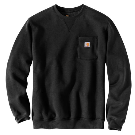 Carhartt Crewneck Pocket Sweatshirt - Mens, Black, Large, 103852-001-REG-L