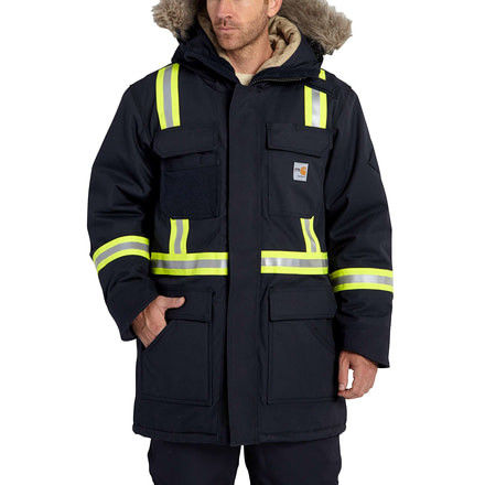 Carhartt Flame-Resistant Extremes Arctic Parka, Dark Navy, 2XL/Tall 100783-410-TLL-2XL