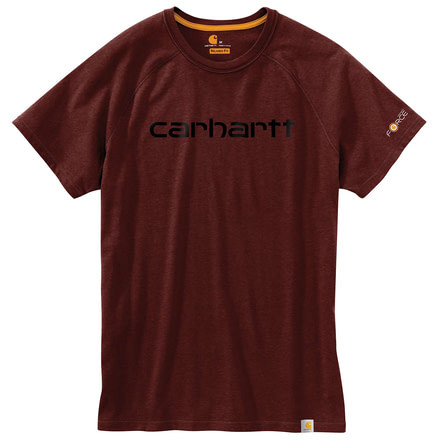 Carhartt Force Cotton Delmont Gphc Short Sleeve T Shirt - Mens, Red Brown Heather, 2XL-REG 102549-603-REG-2XL