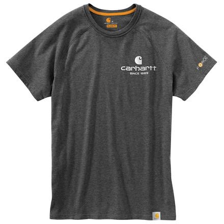 Carhartt Force Delmont 89 Graphic Short Sleeve T-shirt - Mens, Carbon Heather, L-REG 103184-026-REG-L