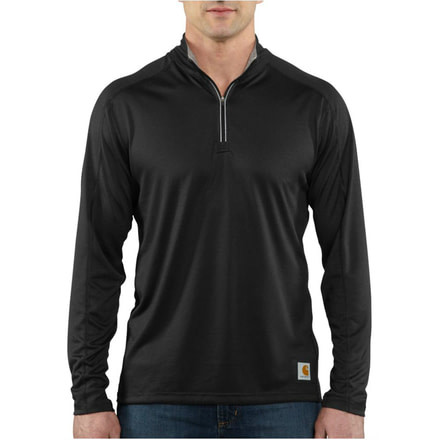 Carhartt Force Long-Sleeve Quarter Zip T-Shirt - Men's-Black-Small