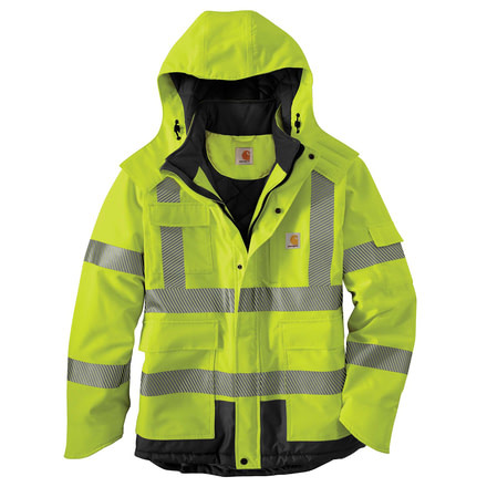 Carhartt Hig-Visibility Class 3 Sherwood Jacket - Men's, Brite Lime, Extra Large, Regular, 100787-323-REG-XL