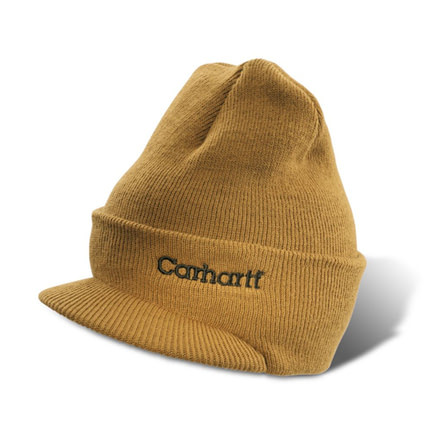 Carhartt Knit Hat with Visor - Mens-Carhartt Brown