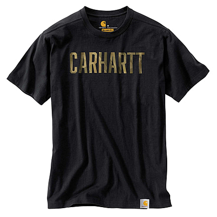 Carhartt Maddock Graphic Camo Block Logo Short Sleeve T-shirt - Mens, Black, 2XL-REG 103187-001-REG-2XL