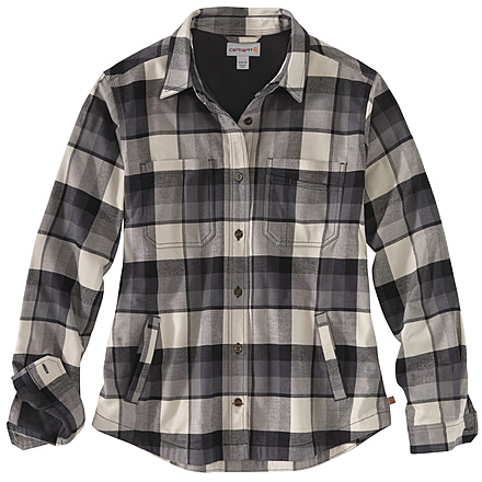 Carhartt Rugged Flerx Hamilton Fleece Lined Shirt - Womens, Shadow, Small, 103239-029-REG-S