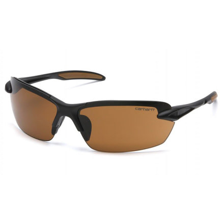 Carhartt Spokane Safety Glasses w/Bronze Lenses, Black, CHB318DCC