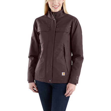 Carhartt W Quick Duck Jefferson Traditional Jacket-Women's, Deep Wine, XSmall, Regular, 103385-643-REG-XS