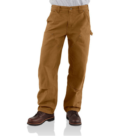 Carhartt Washed-Duck Double-Front Work Dungaree - Men's, Carhartt Brown, 34-33, B136-BRN-34-33