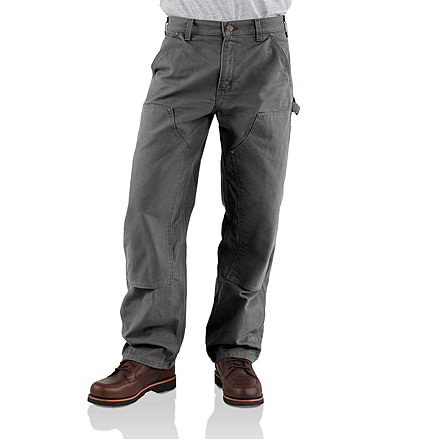 Carhartt Washed-Duck Double-Front Work Dungaree - Men's, Gravel, 30-35, B136-GVL-30-35