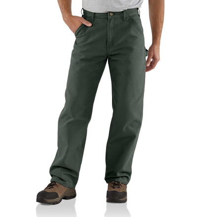 Carhartt Washed Duck Work Dungaree for Mens, Moss, 28/30 B11-MOS-30-28
