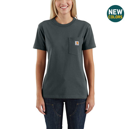 Carhartt WK87 Workwear Pocket Short Sleeve Tshirt-Women's, Elm, XSmall, Regular, 103067-305-REG-XS