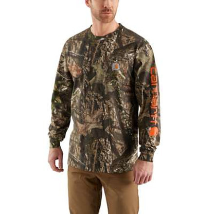 Carhartt Workwear Graphic Camo Sleeve Long Sleeve T-Shirt - Mens, Mossy Oak Break, XX-Large-Regular, 101776-340-REG-2XL