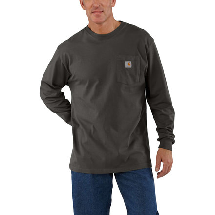Carhartt Workwear Pkt Long Sleeve T-shirt - Mens, Peat, XL-REG K126-306-REG-XLG