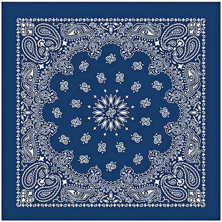 Carolina Manufacturing Bandanas Blue W/hang Tag &amp; Upc B22PAI-000002 UPC