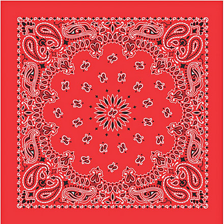 Carolina Manufacturing Bandanas Red W/hang Tag &amp; Upc B22PAI-000001 UPC