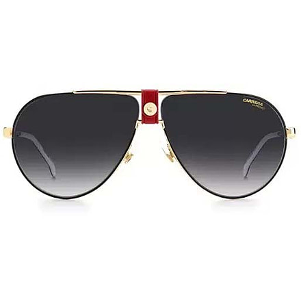 Carrera 1033/S Sunglasses, Gold Red Frame, Grey Shaded Lens, 716736298559
