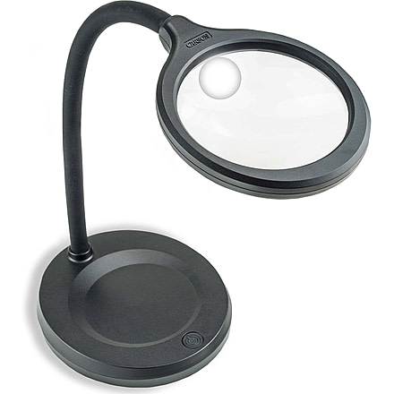 Carson 2-5x DeskBrite 300 Aspheric COB LED Desk Top Magnifier, 3.5 in, LM-30